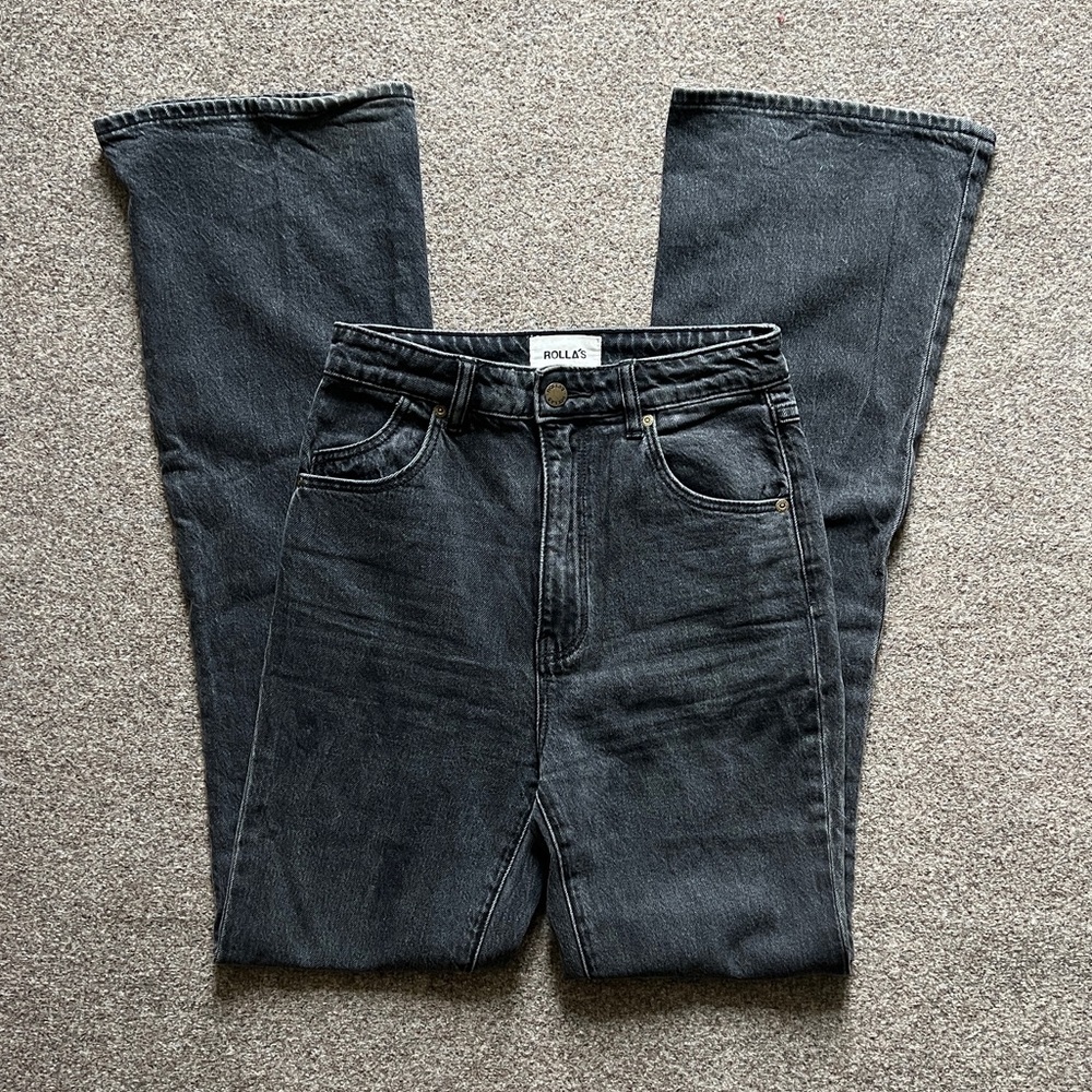 ROLLA'S Black Wash dusters Bootcut Jeans